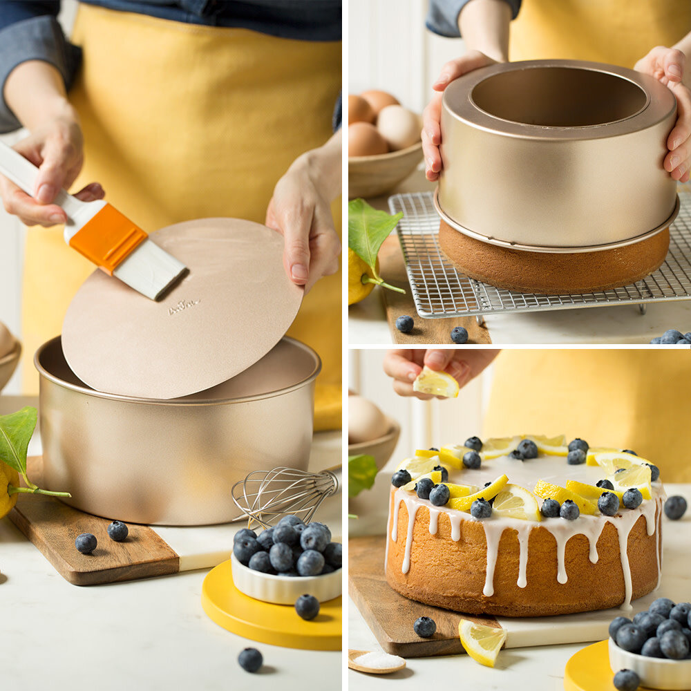 Decora Non-stick chiffon cake pan, with flat base and chiffon base Decora Non-stick chiffon cake pan, with flat base and chiffon base