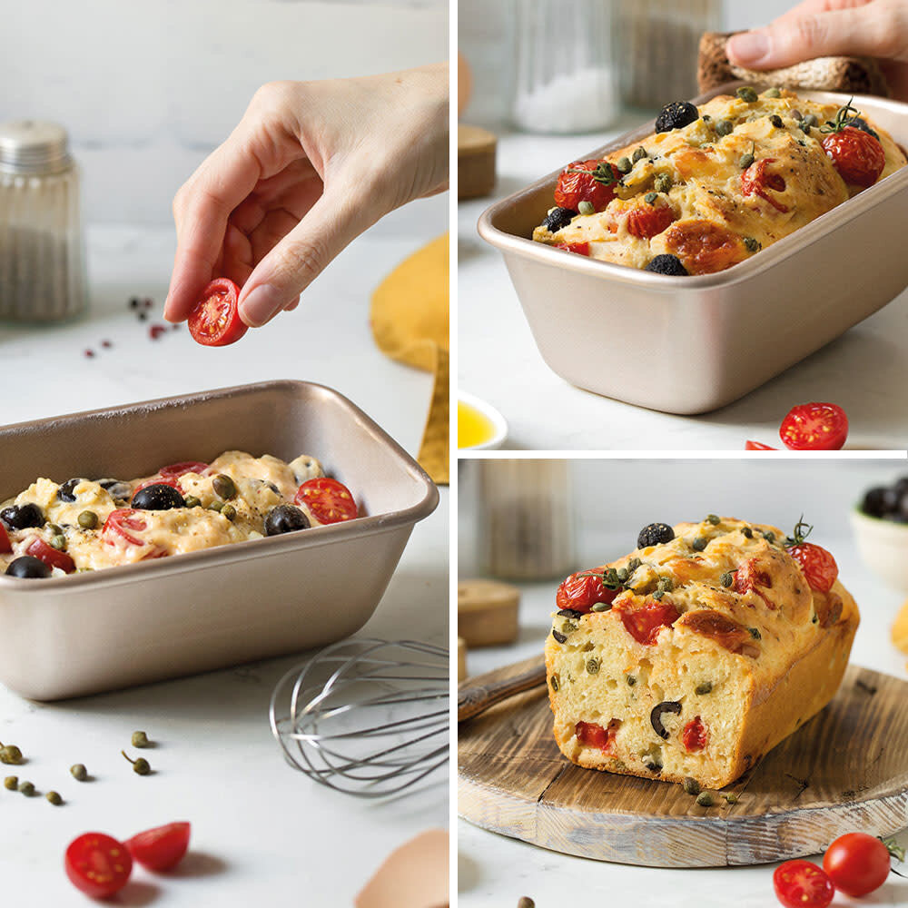 Decora Rose gold non-stick cake tin 18x11x7cm