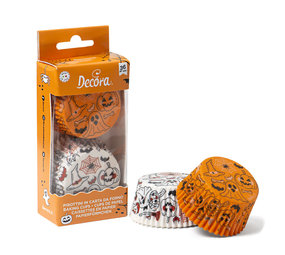 Decora Papieren bakvormpjes, pompoen en spook, 36 stuks