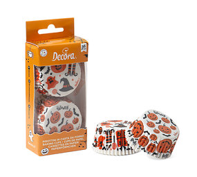 Decora Cupcakevormpjes Halloween Heks & Pompoen, 36 stuks