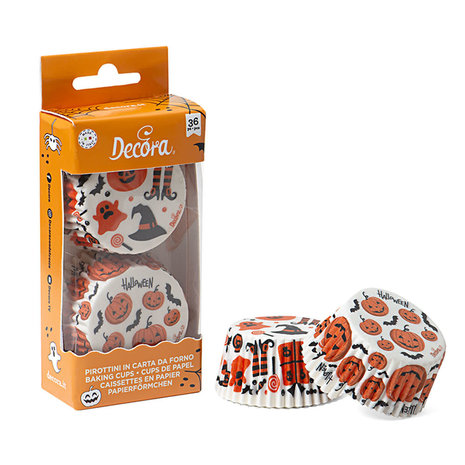 Decora Halloween paper baking cups, ⌀50 x 32 mm, 36 pieces