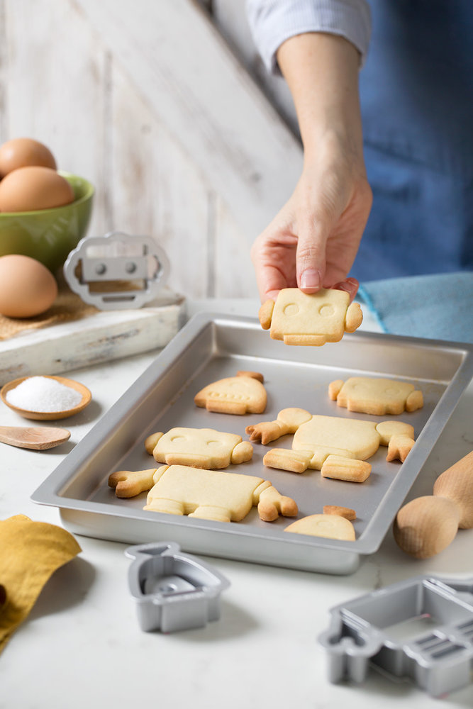 Decora Professionele geanodiseerde aluminium bakplaat voor koekjes en pizza, 17,8 x 28 cm