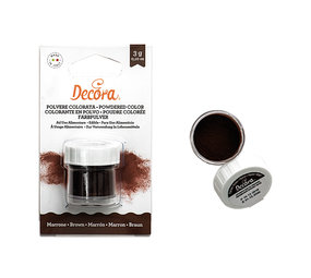 Decora Kleurpoeder metallic bruin 3g