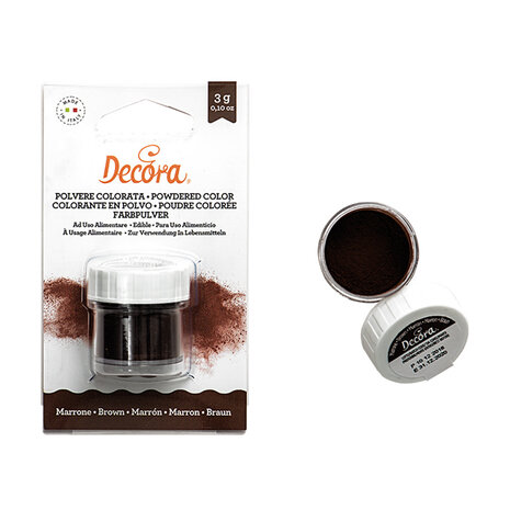 Decora Kleurpoeder metallic bruin 3g