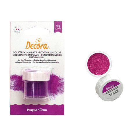 Decora Kleurpoeder metallic pruim 3g