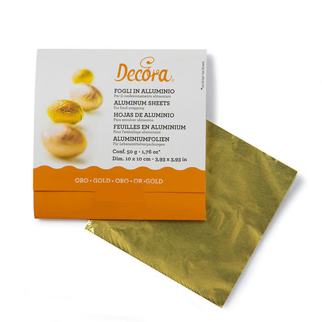 Decora Aluminum bonbon wrappers gold Decora Aluminum bonbon wrappers gold
