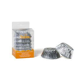 Decora Cupcakevormpjes metallic zilver 50x32mm, 60st  /12