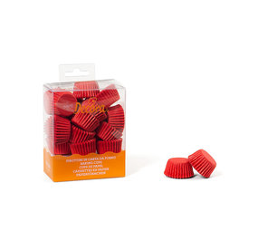 Decora Cupcake/bonbonvormpjes rood 27x17mm, 200st Decora Cupcake/bonbonvormpjes rood 27x17mm, 200st