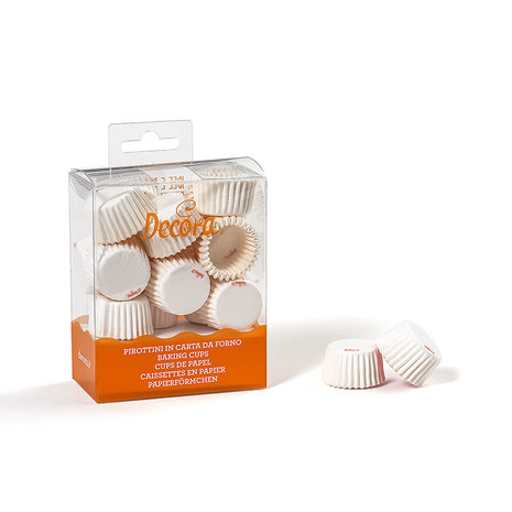Decora Wit papieren bonbonvormpjes, ⌀27 x 17 mm, 200 stuks