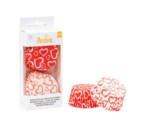 Decora 36 heart cake cups Decora 36 heart cake cups