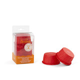 Decora 25 crinkled cake cups red