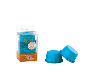 Decora Paper ruffled muffin cases, light blue, 25 pieces