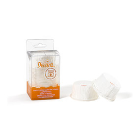 Decora Cupcakevormpjes wit gekreukeld, 25 stuks /12