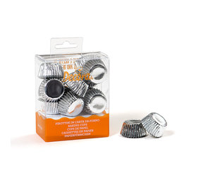 Decora Paper bonbon cases, silver, 180 pieces