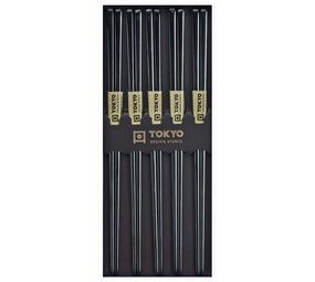 Tokyo Design Studio 5 sets of chopsticks Stainless Steel Black