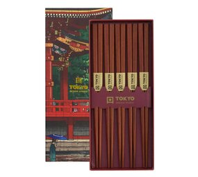 Tokyo Design Studio 5 sets of chopsticks Plain Brown