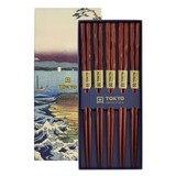 Tokyo Design Studio 5 sets of chopsticks Twist Brown