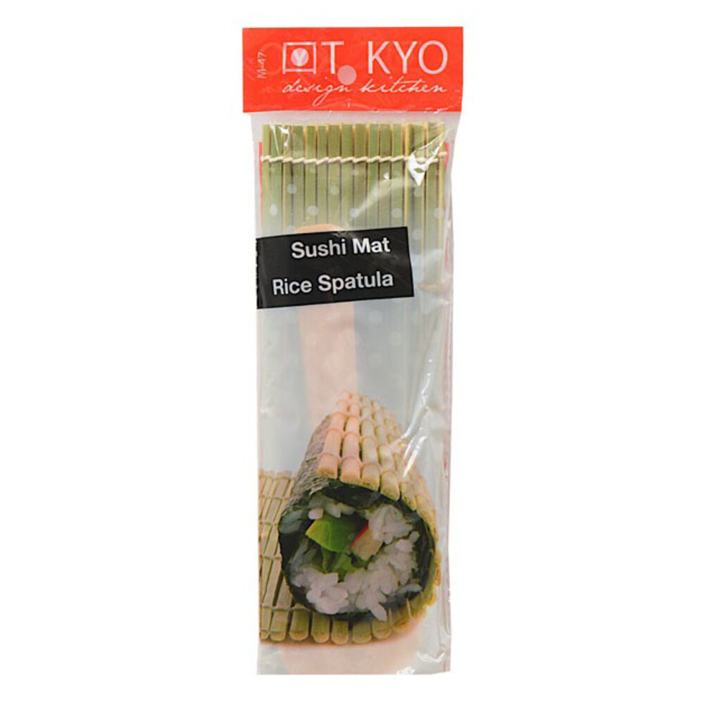 Tokyo Design Studio Bamboo sushi mat 24x24cm with rice spatula
