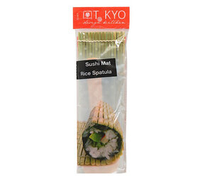 Tokyo Design Studio Bamboo sushi mat 24x24cm with rice spatula Tokyo Design Studio Bamboo sushi mat 24x24cm with rice spatula