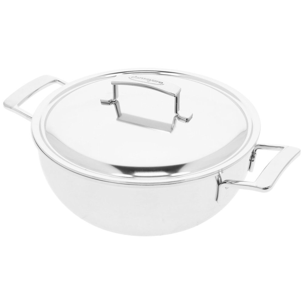Demeyere Silver 7 conische sudderpan met dubbelwandig deksel 28cm / 4,8L Demeyere Silver 7 conische sudderpan met dubbelwandig deksel 28cm / 4,8L
