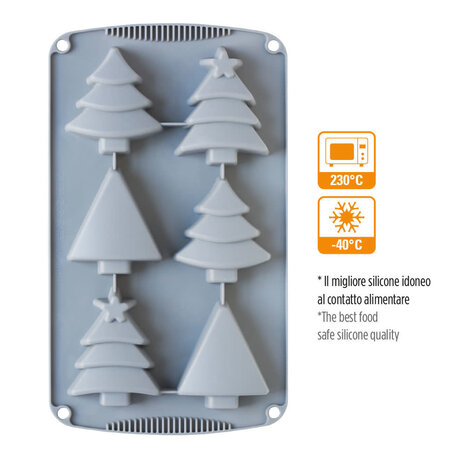 Decora Platinum silicone Christmas trees mold, 6 cavities, 30 x 17 cm
