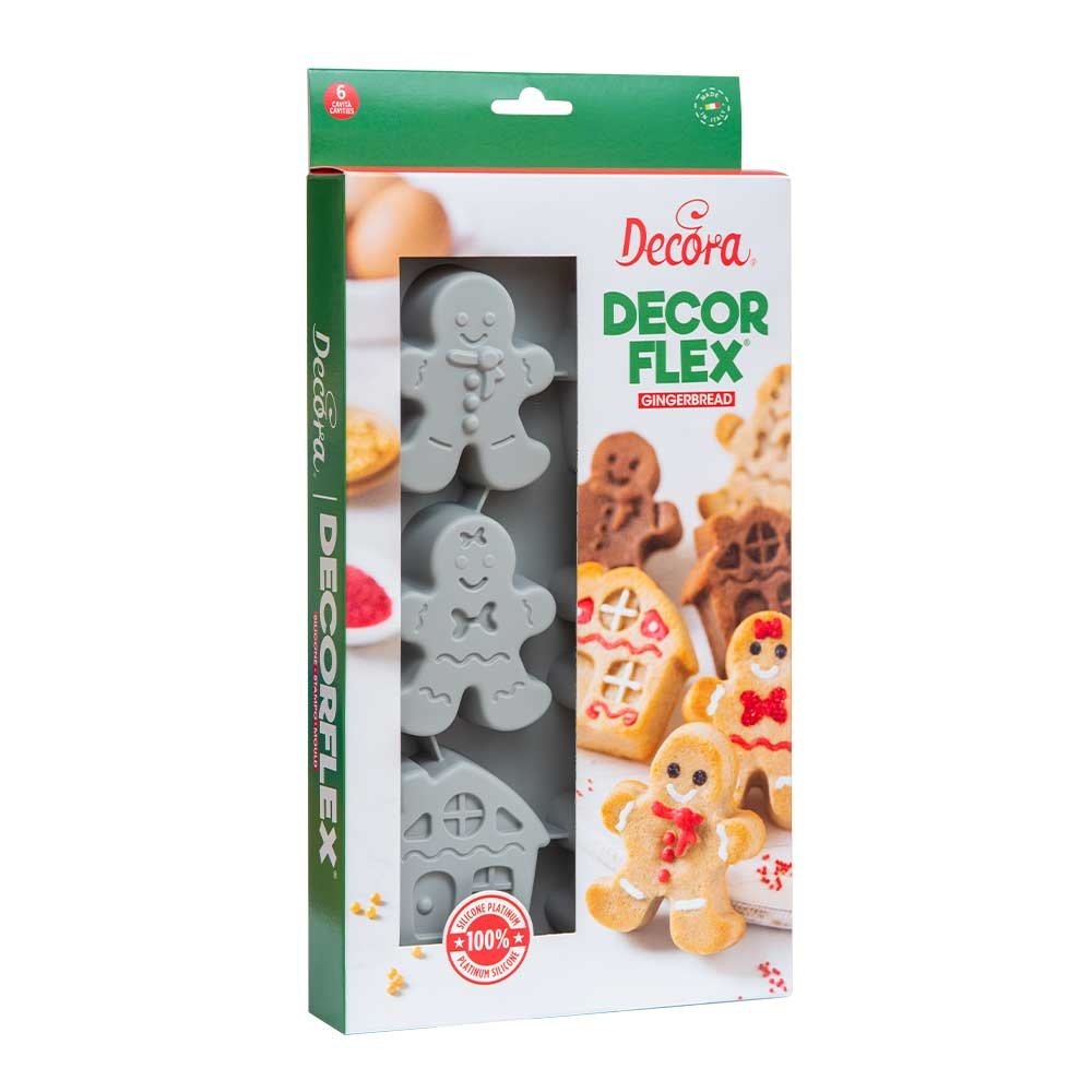 Decora Platinum silicone gingerbread mold, 6 cavities, 30 x 17 cm