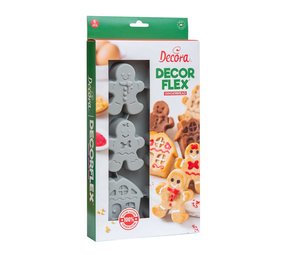 Decora Siliconen gingerbread vorm, 6 vormen