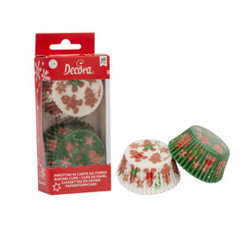 Decora Paper muffin cases, gingerbread family, 36 pieces