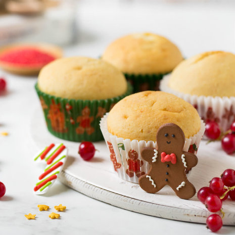 Decora Gingerbread family paper muffin cases, ⌀50 x 32 mm, 36 pieces