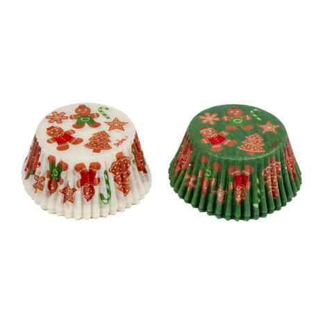 Decora Gingerbread family papieren muffinvormpjes, ⌀50 x 32 mm, 36 stuks