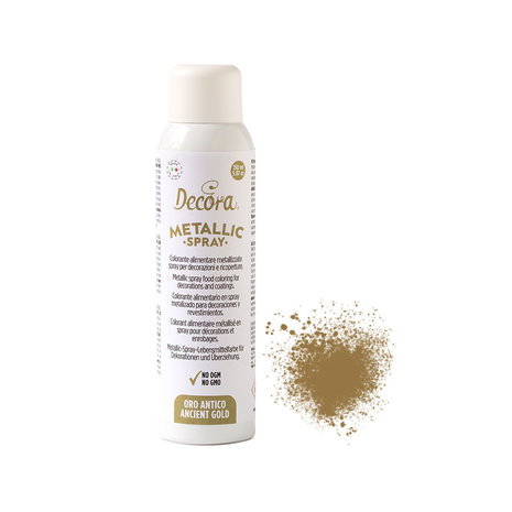 Decora Metallic Kleurspray Antiek Goud - 150ml Decora Metallic Kleurspray Antiek Goud - 150ml