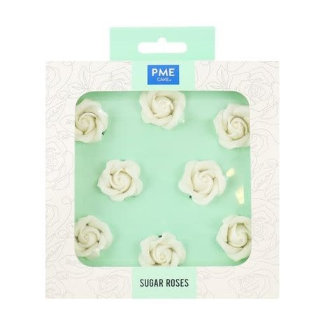 PME 8 edible sugar roses 3,2cm PME 8 edible sugar roses 3,2cm