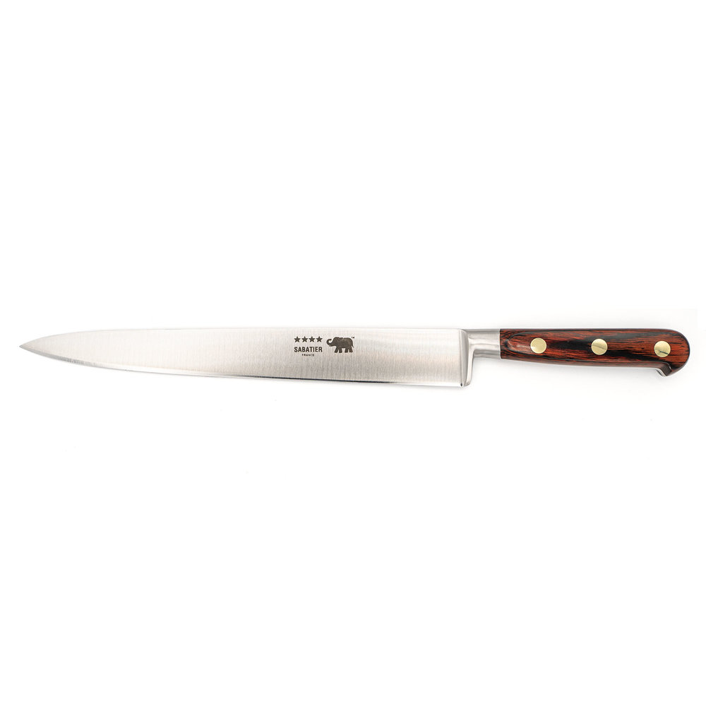Sabatier ****Elephant Slicer 25cm forged carbon steel / red pakkawood