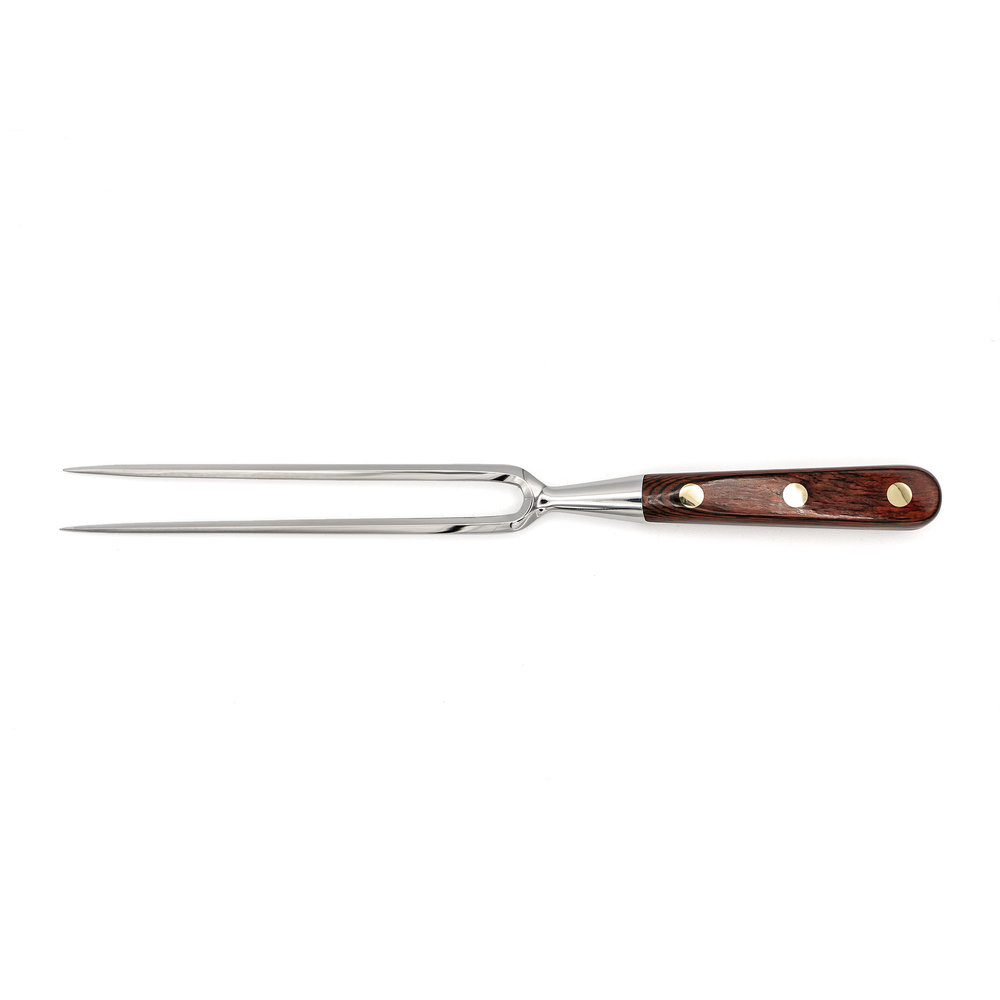 Sabatier ****Elephant Straight meat fork 17cm forged stainless steel / red pakkawood Sabatier ****Elephant Straight meat fork 17cm forged stainless steel / red pakkawood
