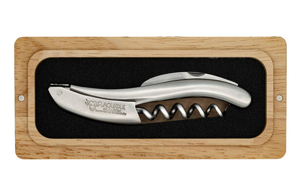 Laguiole en Aubrac Sommelier waiter's friend brushed stainless steel Laguiole en Aubrac Sommelier waiter's friend brushed stainless steel