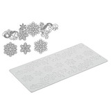 Silikomart Mat voor eetbaar kant - Sneeuwkristallen Silikomart Mat voor eetbaar kant - Sneeuwkristallen