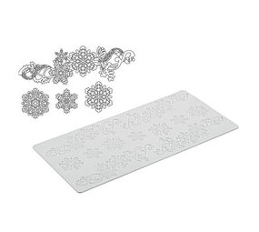 Silikomart Mat voor eetbaar kant - Sneeuwkristallen