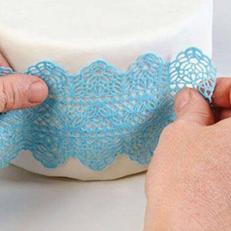 Silikomart Siliconen mat voor eetbaar kant "Dentelle"