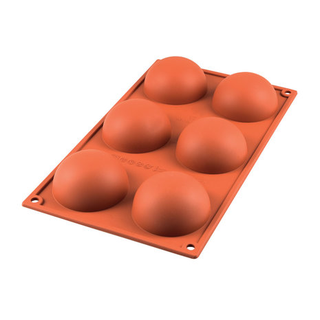 Silikomart Siliconen vorm 6 x halve bol 7cm