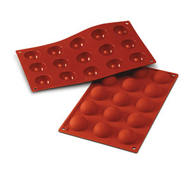 Silikomart Siliconen vorm 15 x halve bol 4cm