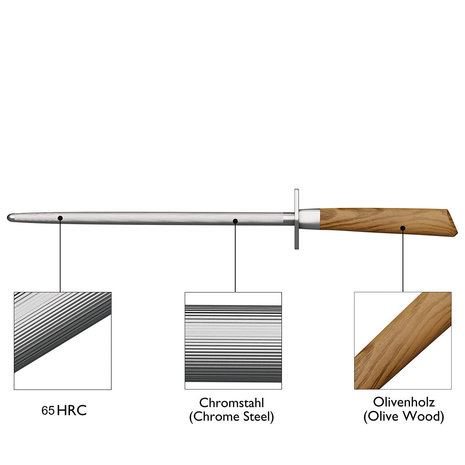 Burgvogel Oliva Line honing steel 26cm Burgvogel Oliva Line honing steel 26cm