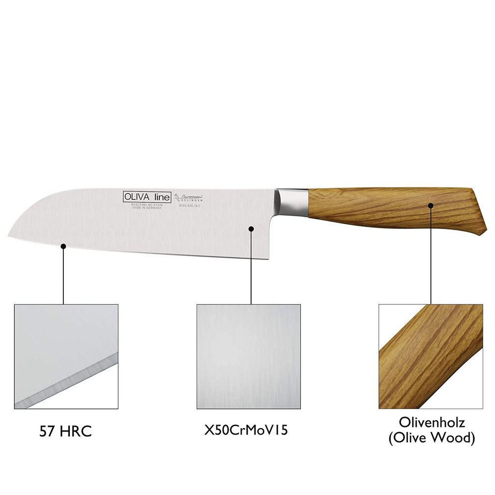 Burgvogel Oliva Line santoku 18cm Burgvogel Oliva Line santoku 18cm