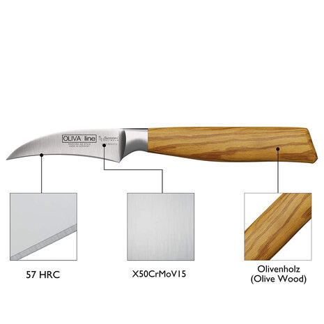 Burgvogel Oliva Line peeling knife 7cm Burgvogel Oliva Line peeling knife 7cm