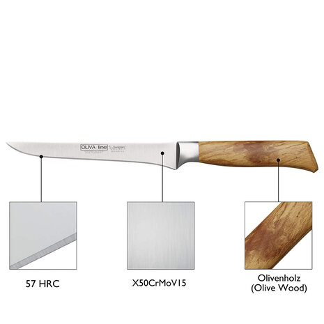 Burgvogel Oliva Line boning knife 15cm Burgvogel Oliva Line boning knife 15cm