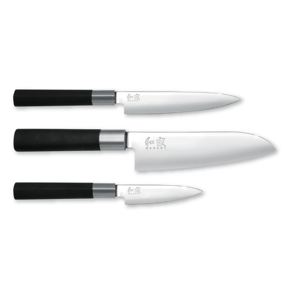 Kai Wasabi Black messenset (office, universeel, santoku) Kai Wasabi Black messenset (office, universeel, santoku)