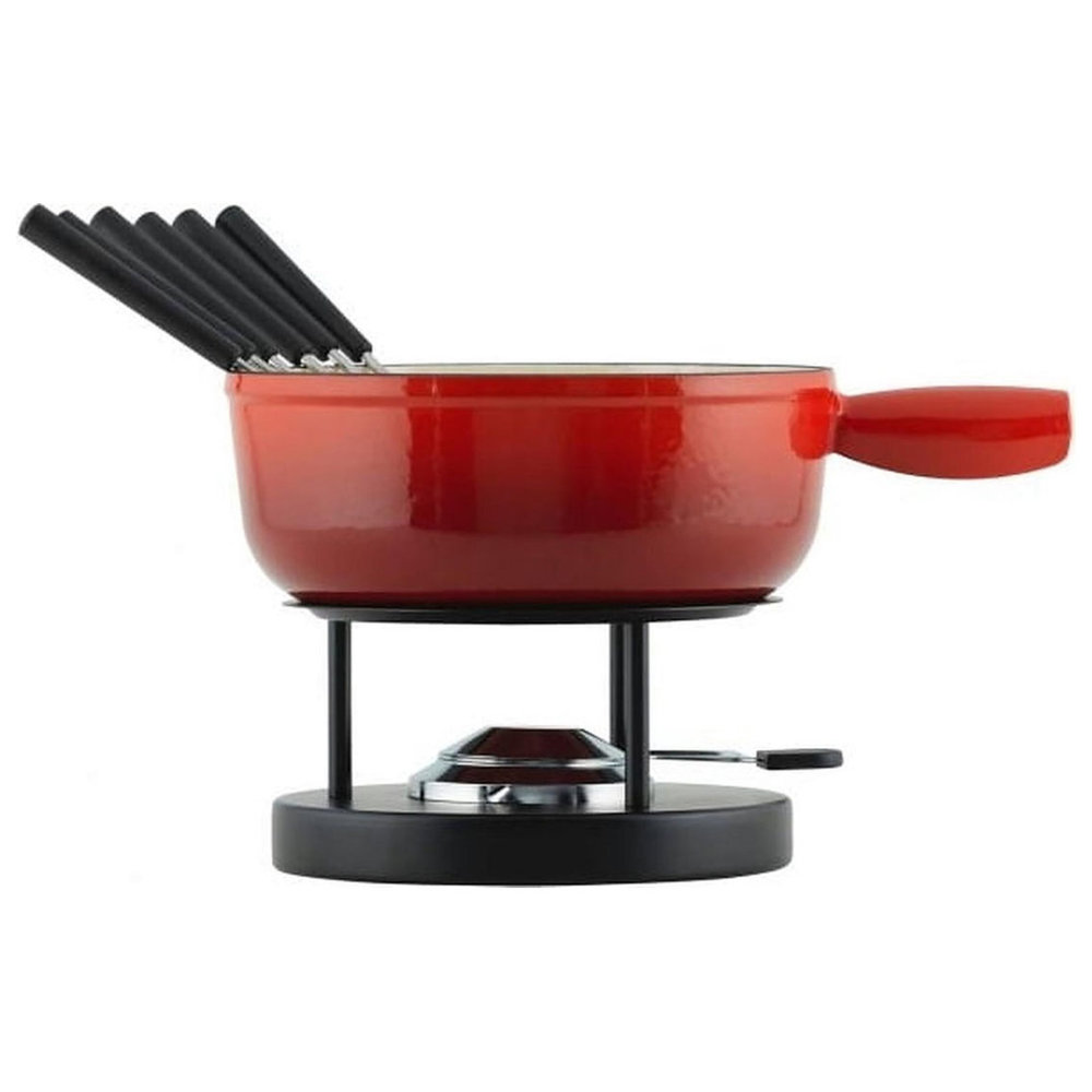 Kuhn Rikon Geëmailleerd gietijzeren kaasfondue-set 24cm 2,4L Kuhn Rikon Geëmailleerd gietijzeren kaasfondue-set 24cm 2,4L