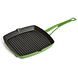 Lava Geëmailleerde gietijzeren vierkante grillpan 26cm groen