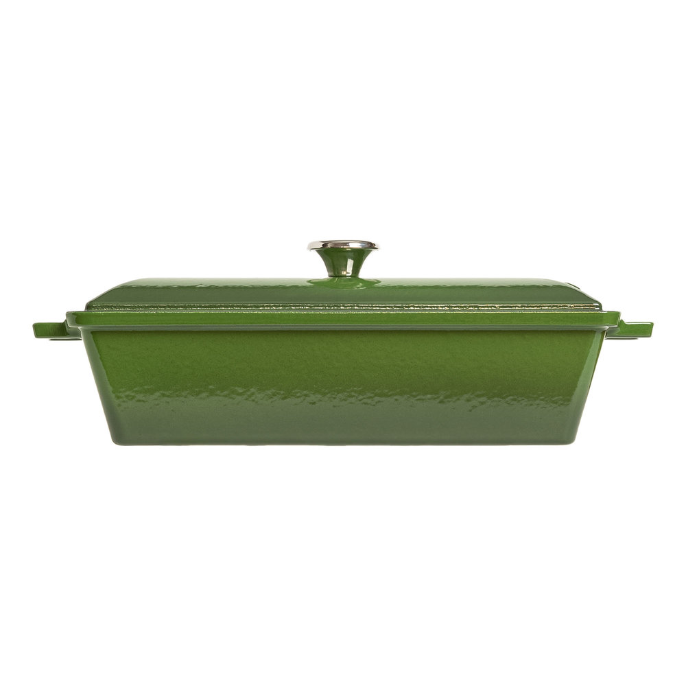 Lava Geëmailleerde gietijzeren terrine 26,5x8,5x6cm 1,05L groen