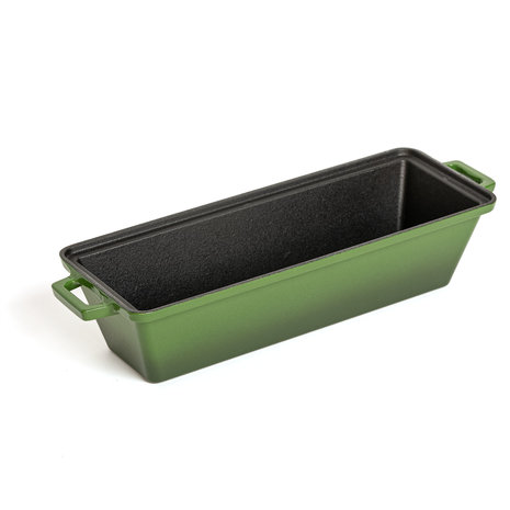 Lava Geëmailleerde gietijzeren terrine 26,5x8,5x6cm 1,05L groen