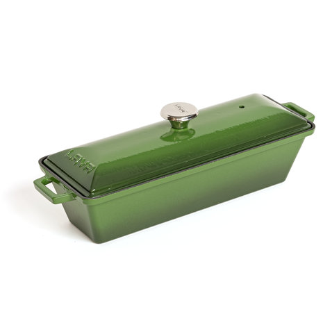 Lava Enameled cast iron terrine 26,5x8,5x6cm 1,05L green